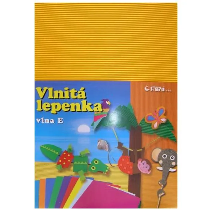 Hlavný obrázok produktu Lepenka E-Welle 260g 34,5 x 24,5cm rovná-žlutá 10 listů