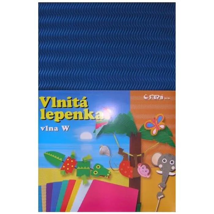 Hlavný obrázok produktu Lepenka W-Welle 260g 34,5 x 24,5cm zvlněná-modrá 10listů