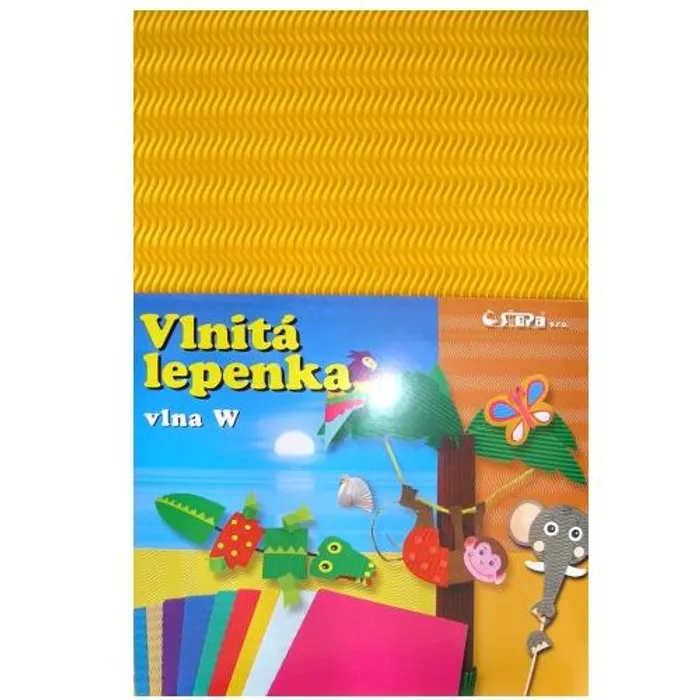 Hlavný obrázok produktu Lepenka W-Welle 260g 34,5 x 24,5cm zvlněná-žlutá 10 listů