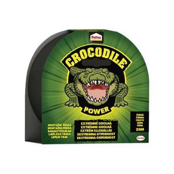 Hlavný obrázok produktu Lepicí páska "Pattex Crocodile", černá, 48 mm x 20 m, HENKEL