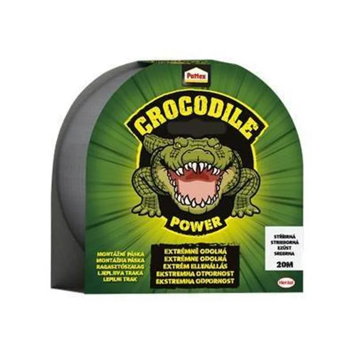 Hlavný obrázok produktu Lepicí páska "Pattex Crocodile", stříbrná, 48 mm x 20 m, HENKEL