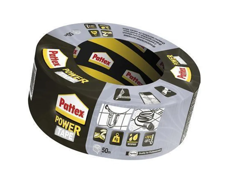 Hlavný obrázok produktu Lepicí páska "PATTEX Power tape", stříbrná, 50 mm x 50 m, HENKEL