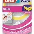 Ďalší obrázok produktu Lepiaca páska "Tesafilm Neon", s mini odvíjačom, popisovateľná, 19mm x 10m, TESA