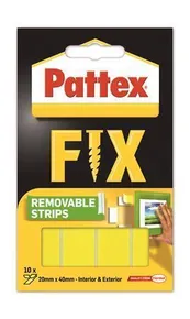 Lepiace prúžky Pattex Fix, obojstranné, možno odstrániť, 20 x 40 mm, HENKEL
