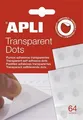Lepiace bodky Transparent Dots, priehľadné, odnímateľné, APLI