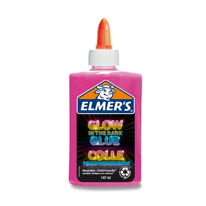 Hlavný obrázok produktu Lepidlo ELMER´S Glow in Dark Glue 147 ml,růžové