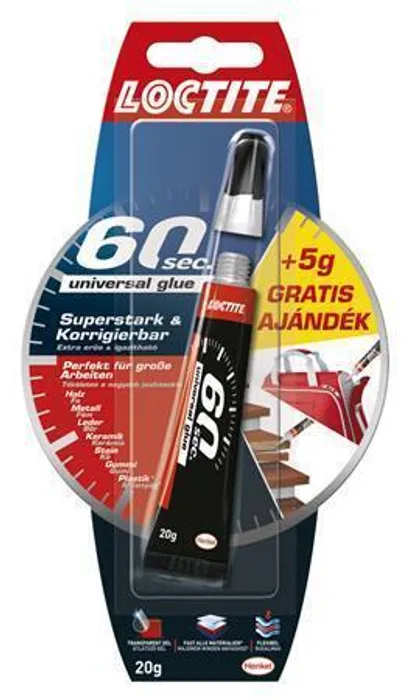 Hlavný obrázok produktu Lepidlo "Loctite 60 sec.", 20 g, univerzální, HENKEL