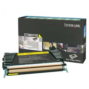 Lexmark originál toner C736H1YG, yellow, 10000str., high capacity, return, Lexmark C736, X736, X738, O