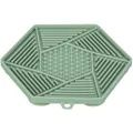 Lick´n´Snack HEXAGON s prísavkami - podložka na pomalé kŕmenie, 17 cm, TPR/plast, zelená