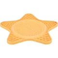 Lick´n´Snack HVIEZDA - podložka na pomalé kŕmenie, 23,5 cm, silikón, žltá