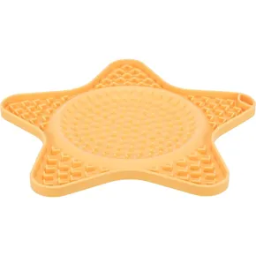 Lick´n´Snack HVIEZDA - podložka na pomalé kŕmenie, 23,5 cm, silikón, žltá