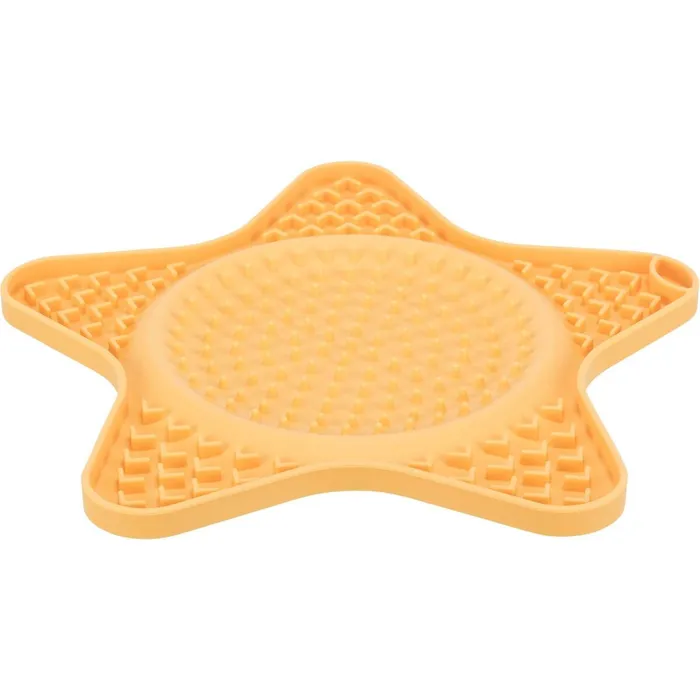 Hlavný obrázok produktu Lick´n´Snack HVĚZDA - podložka k pomalému krmení, 23,5 cm, silikon, žlutá