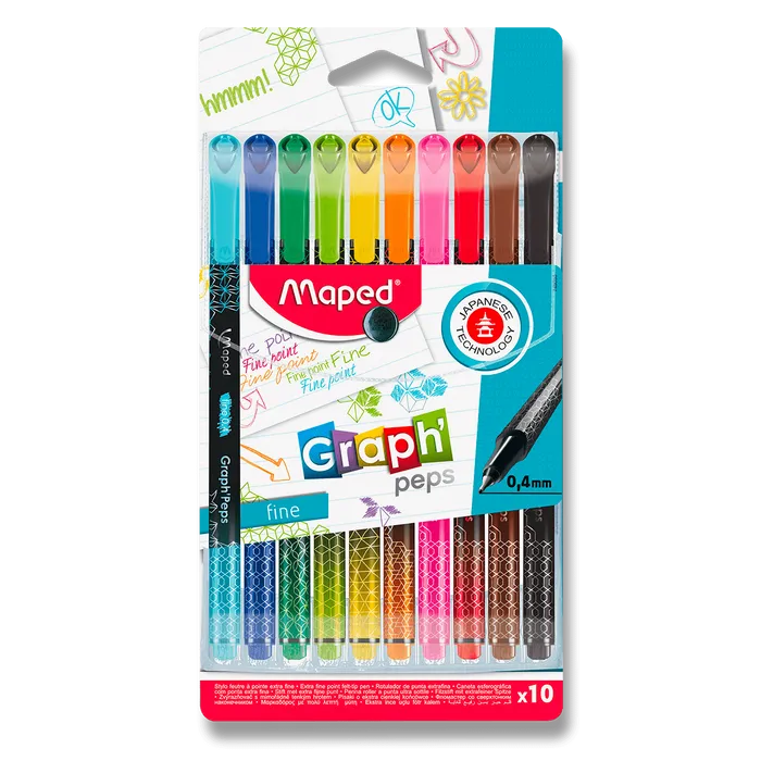 Hlavný obrázok produktu Liner Maped Graph´Peps Deco sada 10 barev