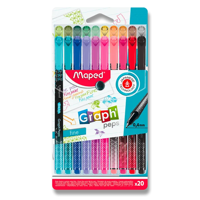 Hlavný obrázok produktu Liner Maped Graph´Peps Deco sada 20 barev