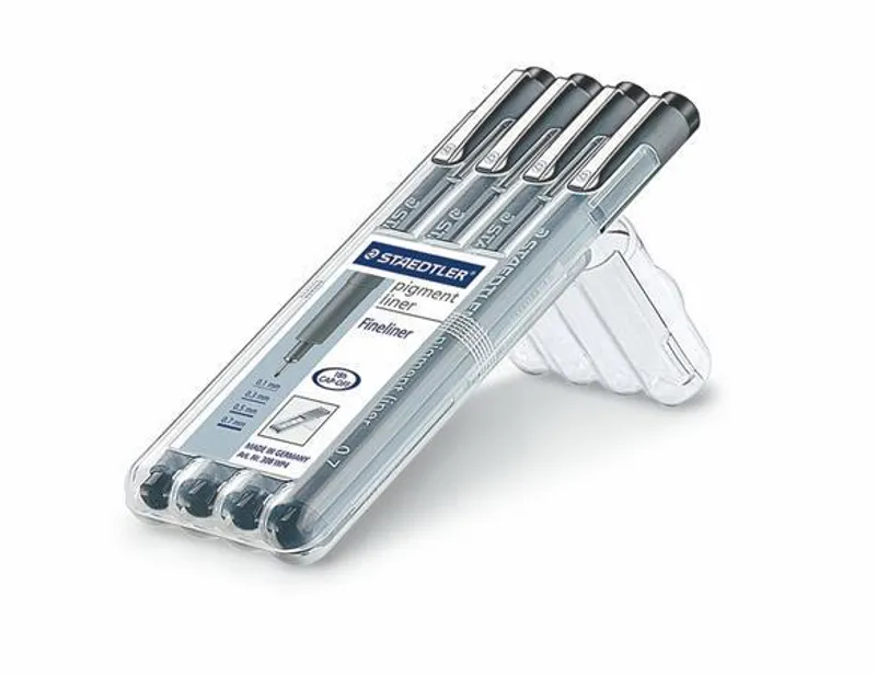 Hlavný obrázok produktu Liner "Pigment Liner", sada, černá, STAEDTLER