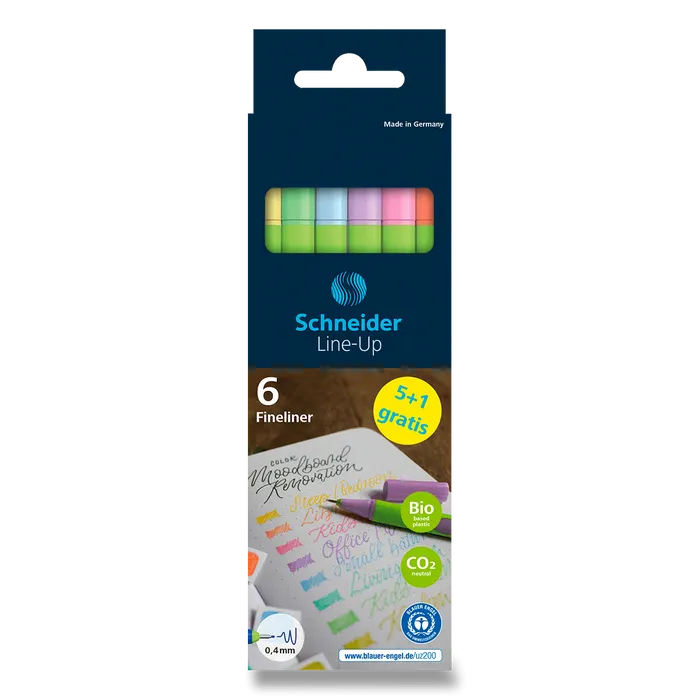 Hlavný obrázok produktu Liner Schneider Line-up sada, 6 ks, pastelové barvy