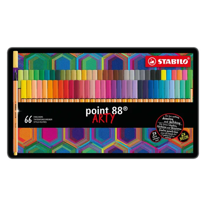 Hlavný obrázok produktu Liner STABILO point 88 Arty kovové pouzdro 66 ks