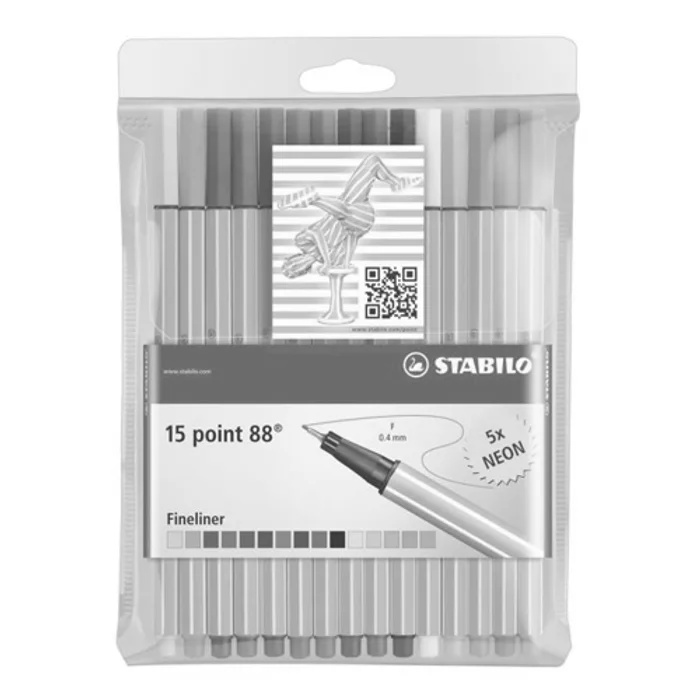 Hlavný obrázok produktu Liner Stabilo Point 88 sada 10 + 5 neon barev
