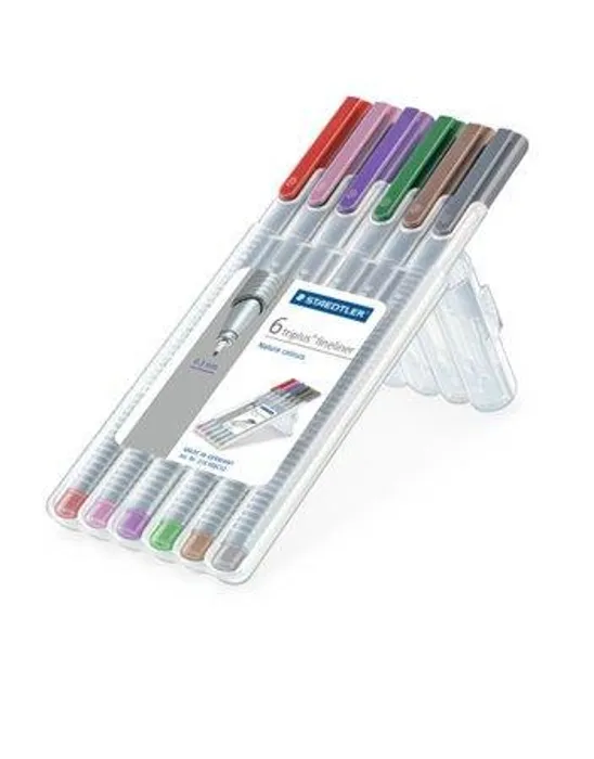 Hlavný obrázok produktu Liner "Triplus 334", sada, 6 barev, 0,3 mm, STAEDTLER