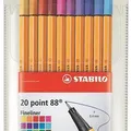 Ďalší obrázok produktu Linery "Point 88 Bigpoint", 20 rôznych farieb, sada, 0,4 mm, STABILO