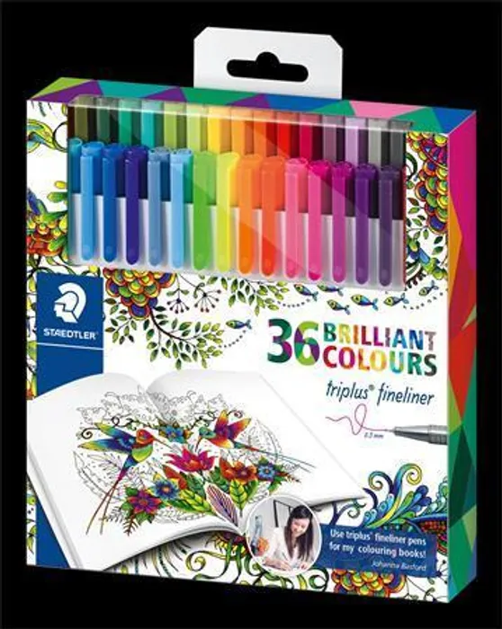 Hlavný obrázok produktu Linery "Triplus", Johanna Basford lim. edice, sada, 0,3 mm, STAEDTLER