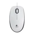 Logitech Myš B100, 800DPI, optická, 3tl., drôtová USB, biela