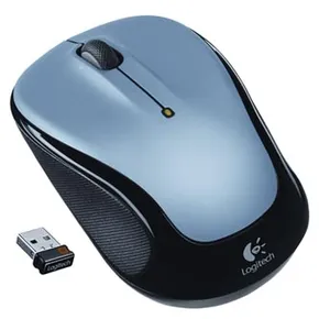 Logitech Myš M325, 1000DPI, 2.4 [GHz], optická, 3tl., bezdrôtová, strieborná, 1 ks AA, k notebooku, univerzál.