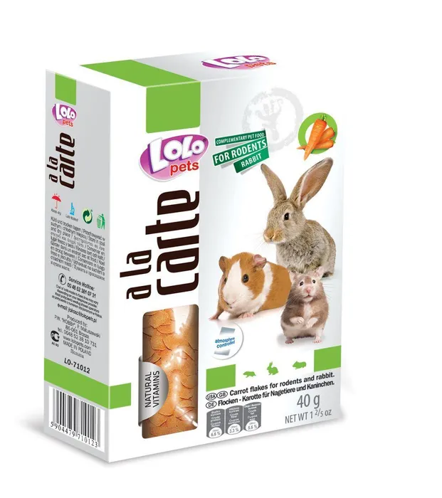 Hlavný obrázok produktu LOLO a la carte mrkvové vločky pro hlodavce 40 g