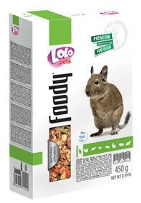 Hlavný obrázok produktu LOLO BASIC kompletní krmivo pro osmáky degu 450 g krabička