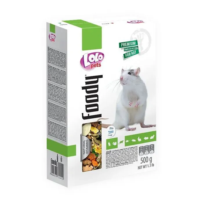 Hlavný obrázok produktu LOLO BASIC kompletní krmivo pro potkany 500 g krabička