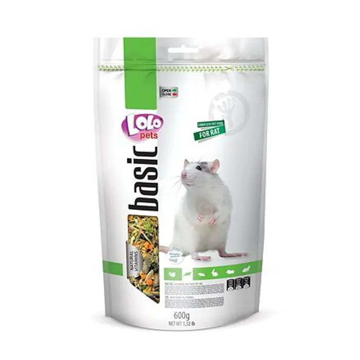 Hlavný obrázok produktu LOLO BASIC kompletní krmivo pro potkany 600 g Doypack