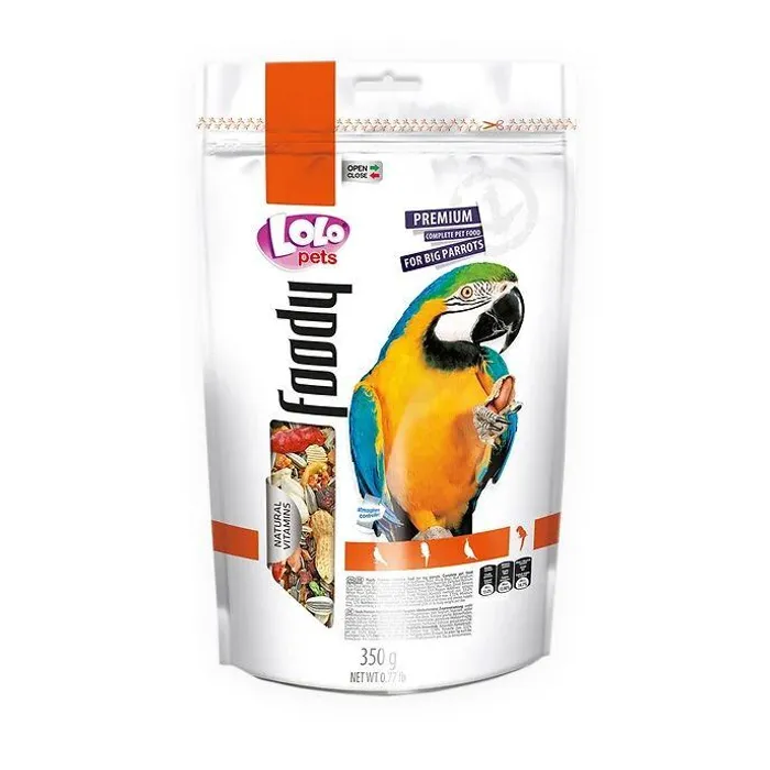 Hlavný obrázok produktu LOLO BASIC kompletní krmivo pro velké papoušky 350 g Doypack