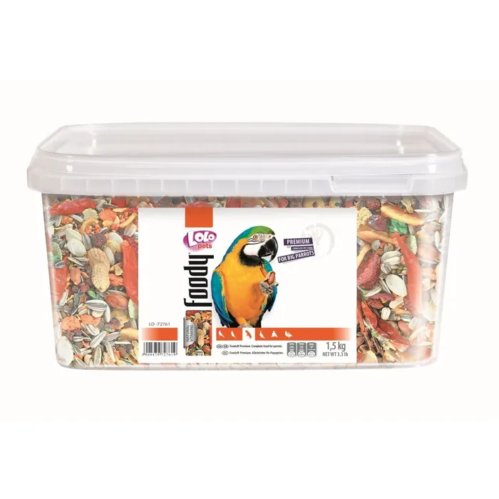 Hlavný obrázok produktu LOLO BASIC kompl.krmivo pro velké papoušky 3L/1,5kg kyblík