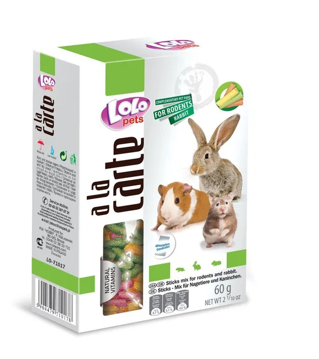 Hlavný obrázok produktu LOLO Diners FINGERS mix pro hlodavce 60 g