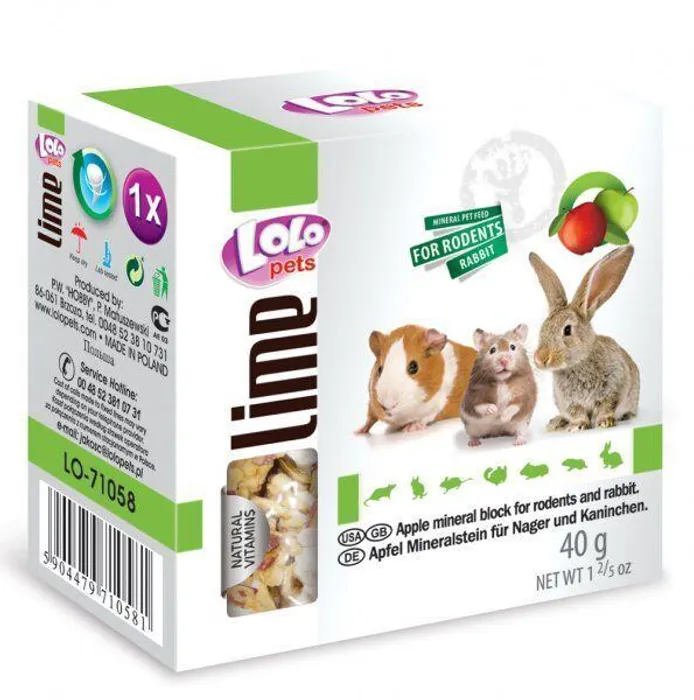 Hlavný obrázok produktu LOLO jablečný minerální kámen pro hlodavce 40 g
