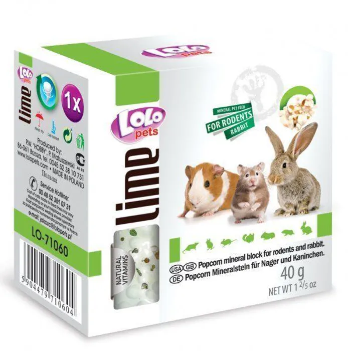 Hlavný obrázok produktu LOLO popcorn minerální kámen pro hlodavce 40 g