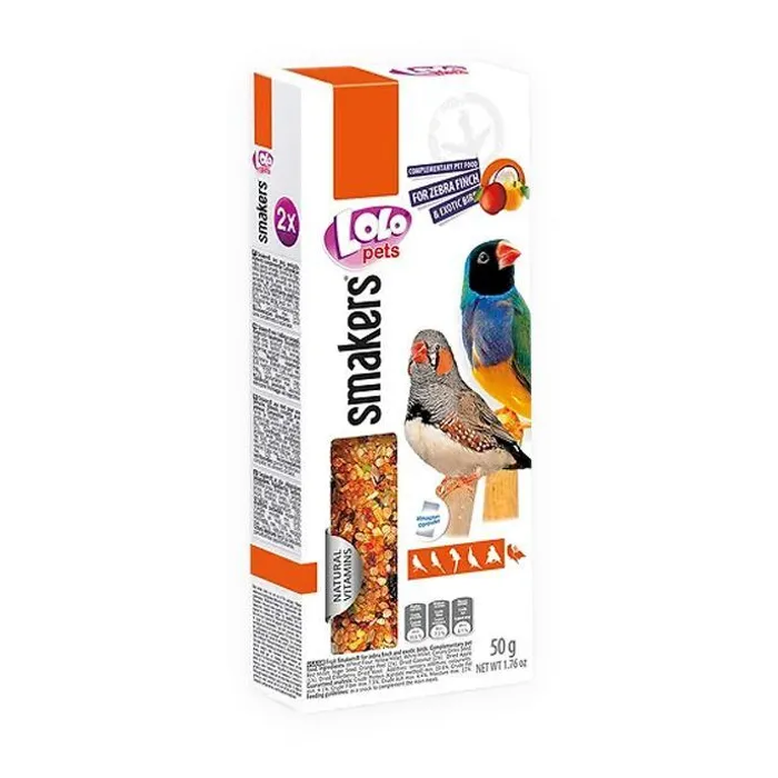Hlavný obrázok produktu LOLO SMAKERS 2 klasy ovocné pro zebřičky 60 g