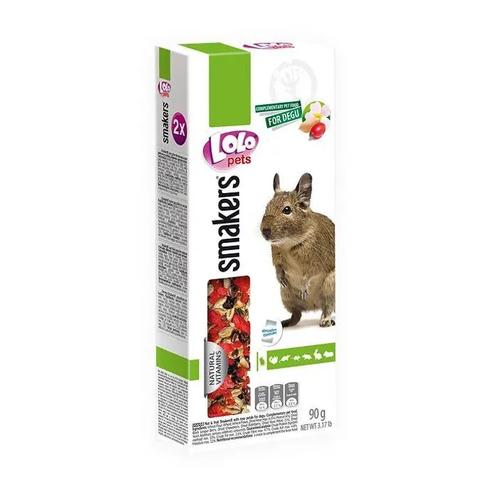 Hlavný obrázok produktu LOLO SMAKERS 2 klasy s ovocem a ořechy pro osmáky degu 90 g