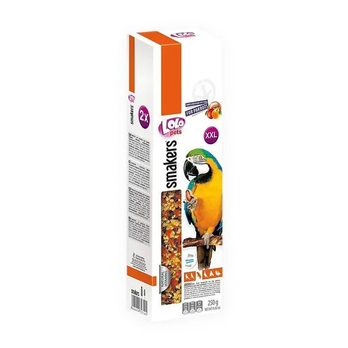 Hlavný obrázok produktu LOLO SMAKERS XXL 2 klasy ořech-ovoce pro velké papoušky 250g