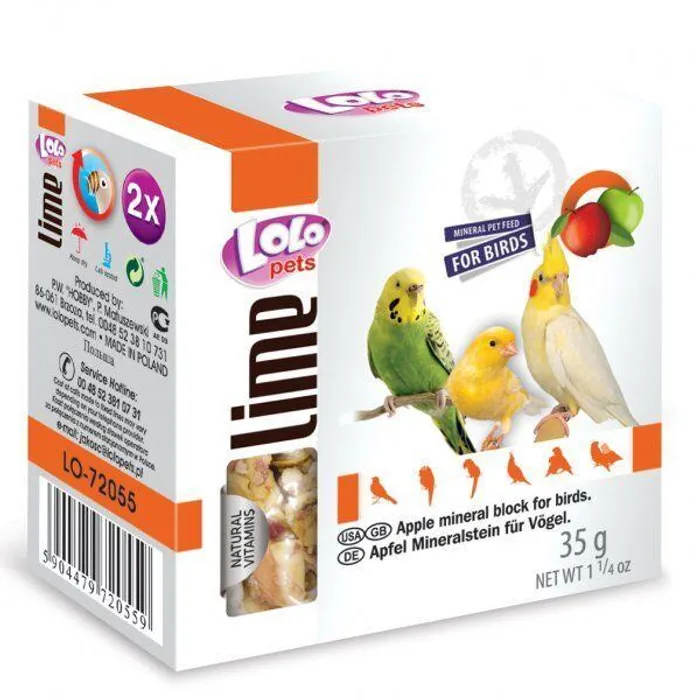 Hlavný obrázok produktu LOLOpets LIME jablečný minerální kámen pro ptáky 35 g