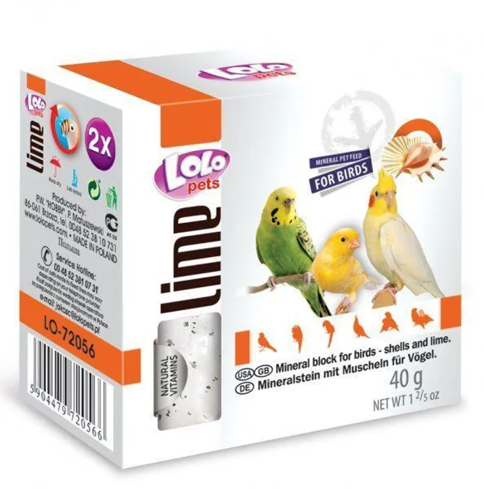 Hlavný obrázok produktu LOLOpets LIME minerální kámen s mušlemi pro ptáky 40 g