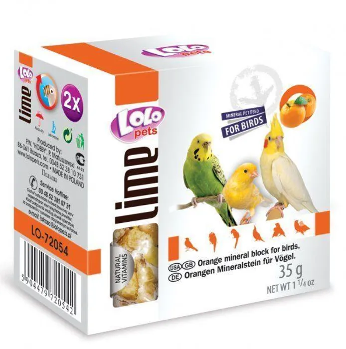 Hlavný obrázok produktu LOLOpets LIME pomerančový minerální kámen pro ptáky 35 g