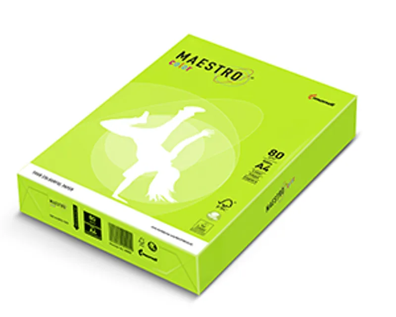 Hlavný obrázok produktu MAESTRO color NEON 80g 500 listů Neon Green - NEOGN