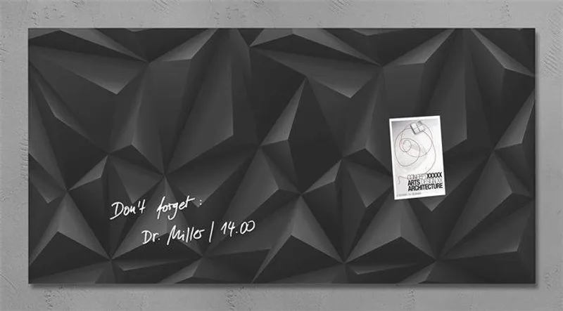 Hlavný obrázok produktu Magnetic glass board, 91x46 cm, SIGEL,  "Artverum® ", black Diamond