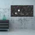 Magnetická sklenená tabuľa, 91x46 cm, SIGEL, „Artverum®“, čierna Diamond
