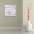 Magnetická sklenená tabuľa, 48x48 cm, SIGEL, „Artverum®“, biela-vlna