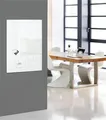 Magnetická sklenená tabuľa Artverum®, biela, 100x65cm, SIGEL