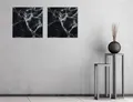 Magnetická sklenená tabuľa "Artverum®", čierny mramor, 48x48 cm, SIGEL