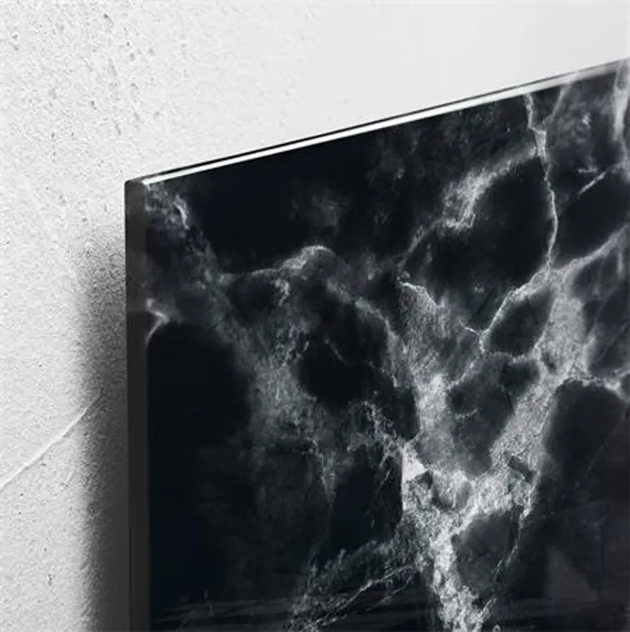 Hlavný obrázok produktu Magnetická skleněná tabule "Artverum®", černý mramor, 48x48cm, SIGEL