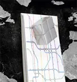 Magnetická sklenená tabuľa Artverum®, mapa sveta, 91x46cm, SIGEL